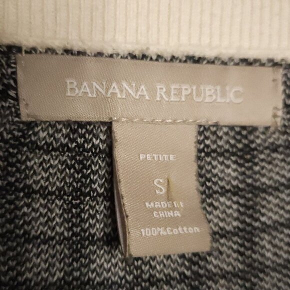 Banana Republic Petite Black White Peplum Sweater Small - Picture 4 of 5